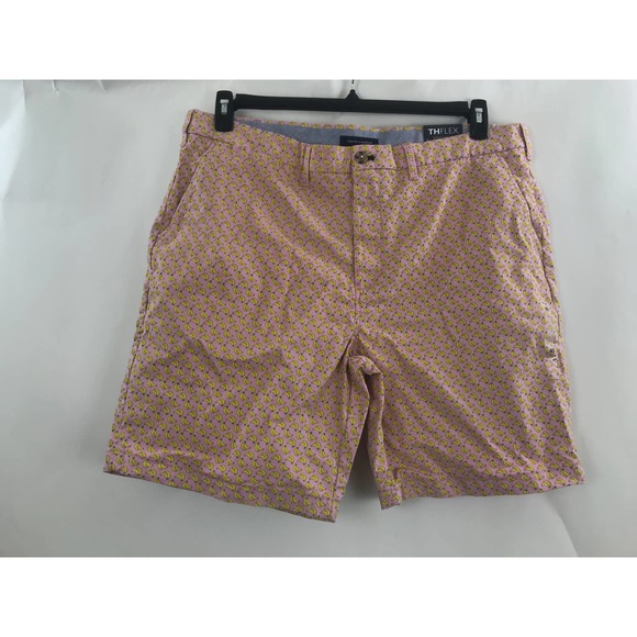 Men's pink shorts banana pattern Tommy Hilfiger TH Flex fit 9 inseam Size 40 New - Picture 3 of 10